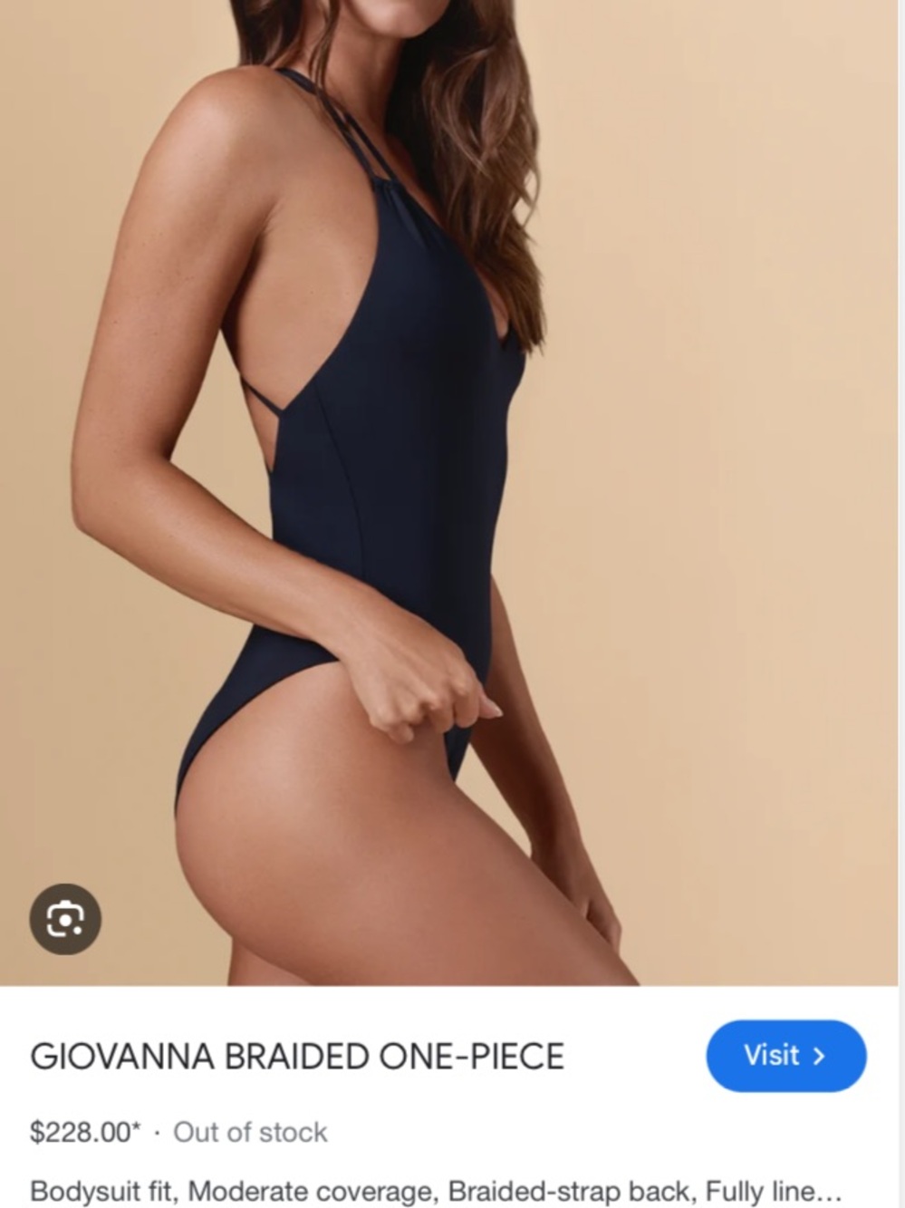 BROMELIA GIOVANNA Braided One-Piece Swimsuit - TEAL BLUE SIZE S NWOT